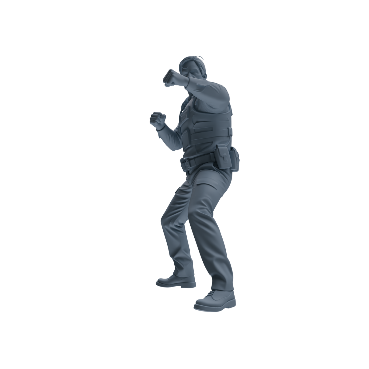 MRY-SFW SSTR112  Miniatures Soldier Model Kit Boston Attack Modern Boston Police Three-Person Arrest Group — detail view 3