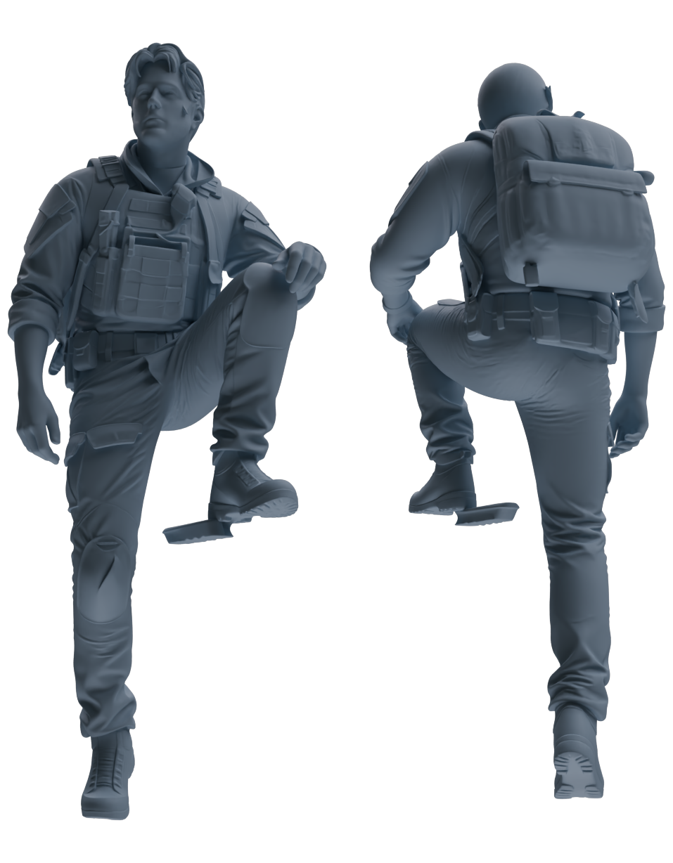 MRY-SFW SSTR008  Modern Navy SEAL Six-Person Obstacle Crossing Group