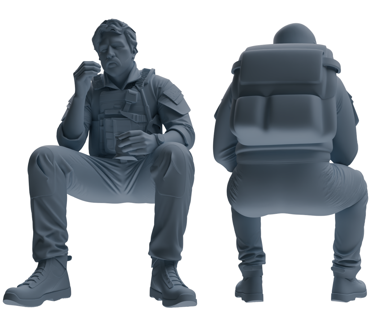 MRY-SFW SSTR012  Miniatures Soldier Model Kit Modern Navy SEAL Six-Person Eating Group