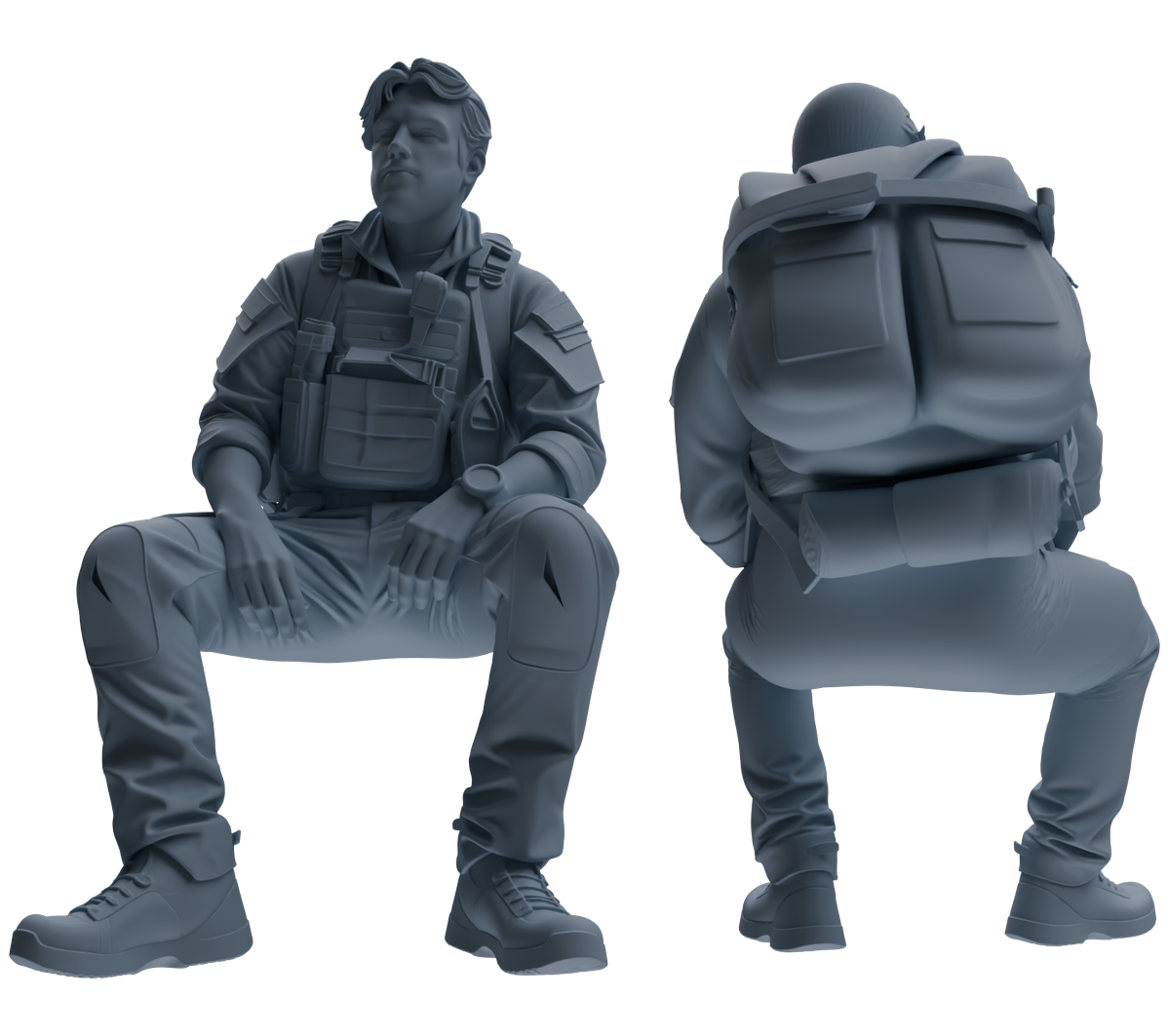 MRY-SFW SSTR021 Miniatures Soldier Model Kit Modern Navy SEAL Six-Person Rest Group