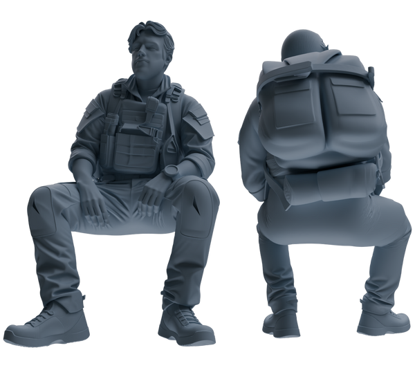 MRY-SFW SSTR021 Miniatures Soldier Model Kit Modern Navy SEAL Six-Person Rest Group