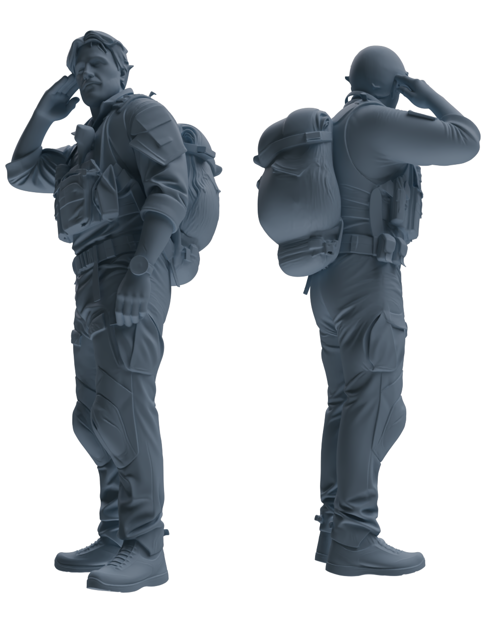 MRY-SFW SSTR013 Miniatures Soldier Model Kit Modern Navy SEAL Six-Person Saluting Group