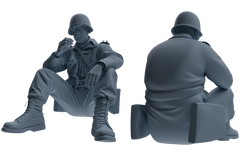 MRY-SFW SSTR068 Miniatures Soldier Model Kit Saving Ryan in Normandy WWII U.S. Army Six-Person Eating Group