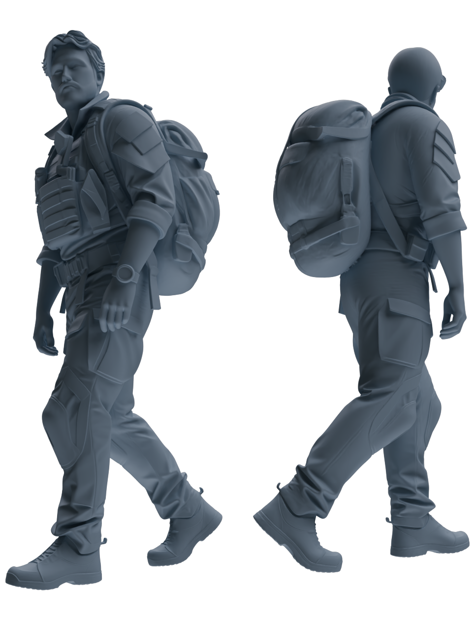 MRY-SFW SSTR020 Miniatures Soldier Model Kit Modern Navy SEAL Six-Person Foot March Group