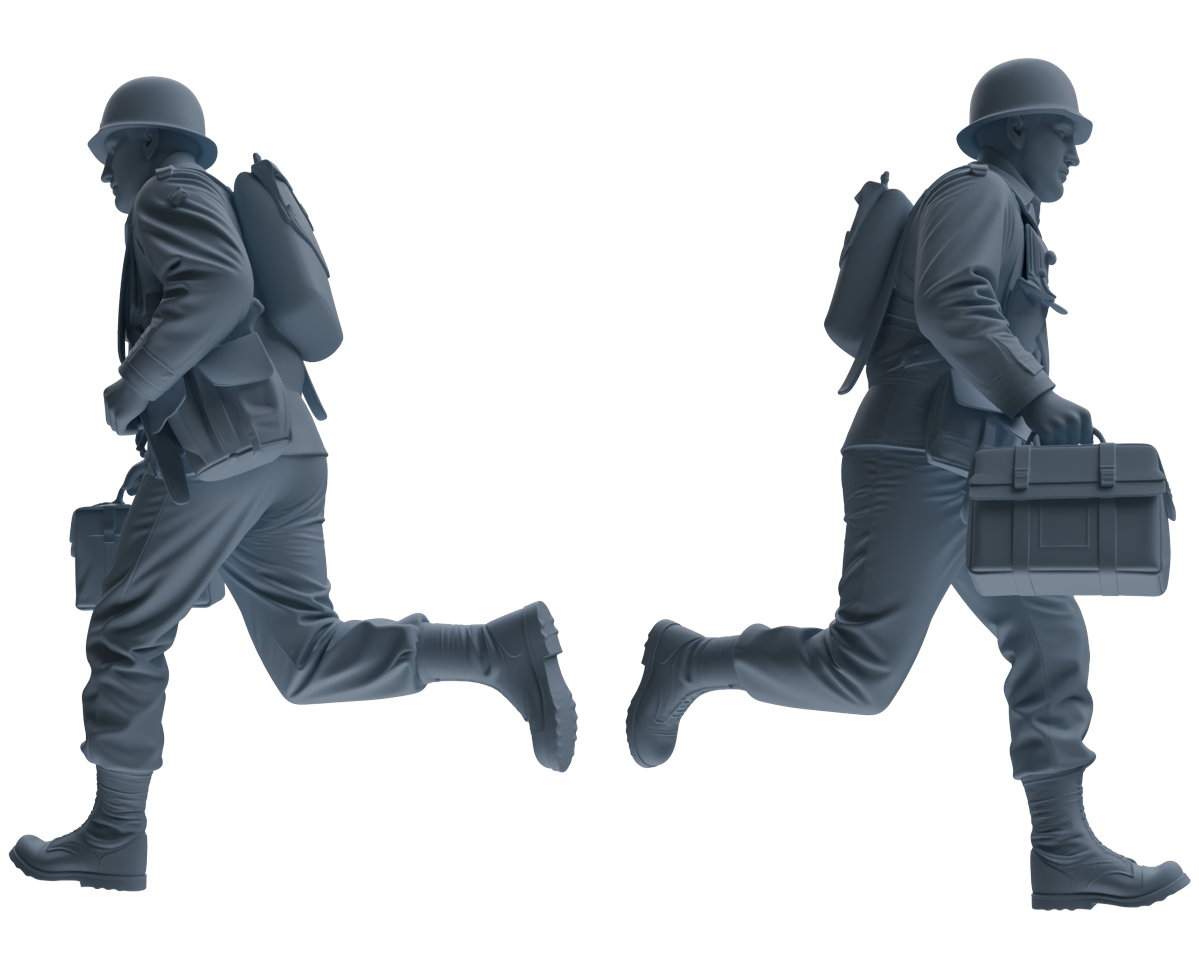 MRY-SFW SSTR074 Miniatures Soldier Model Kit Saving Ryan in Normandy WWII U.S. Army Six-Person Wounded Group
