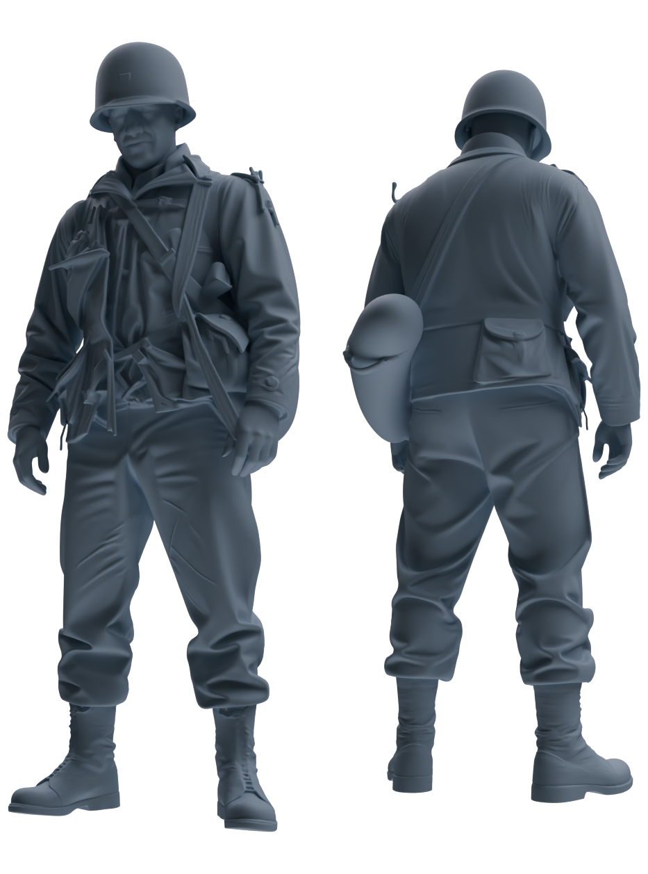 MRY-SFW SSTR071 Miniatures Soldier Model Kit Saving Ryan in Normandy WWII U.S. Army Six-Person Praying Group