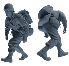 MRY-SFW SSTR070 Miniatures Soldier Model Kit Saving Ryan in Normandy WWII U.S. Army Six-Person Ambush Group
