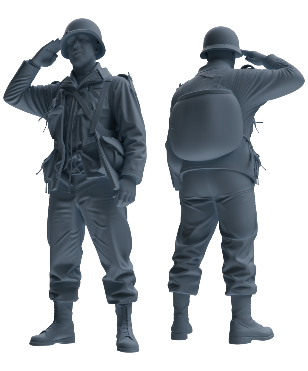 MRY-SFW SSTR069 Miniatures Soldier Model Kit Saving Ryan in Normandy WWII U.S. Army Six-Person Saluting Group