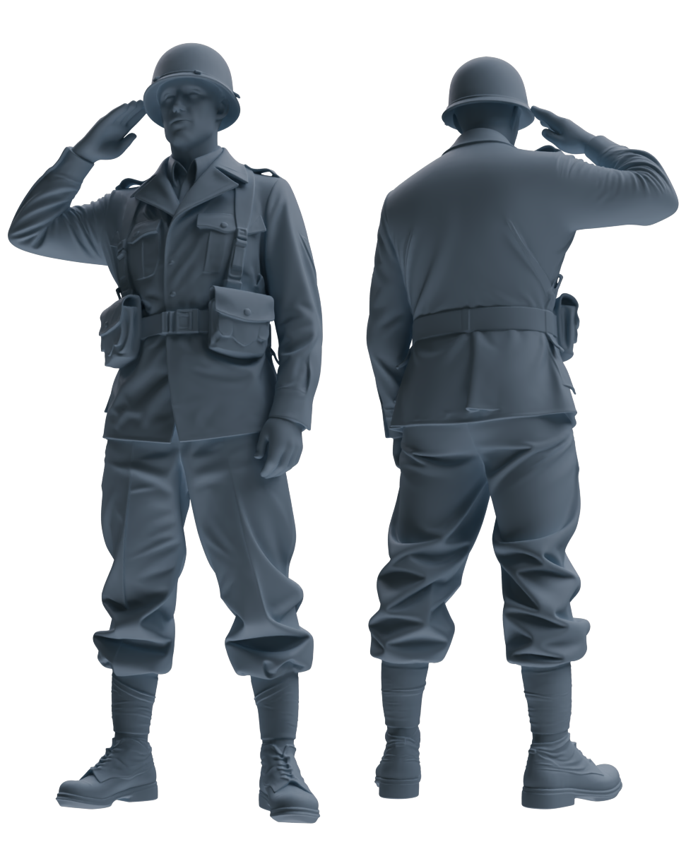MRY-SFW SSTR054 Miniatures Soldier Model Kit Hacksaw Ridge Rescue Story WWII U.S. Army Six-Person Saluting Group