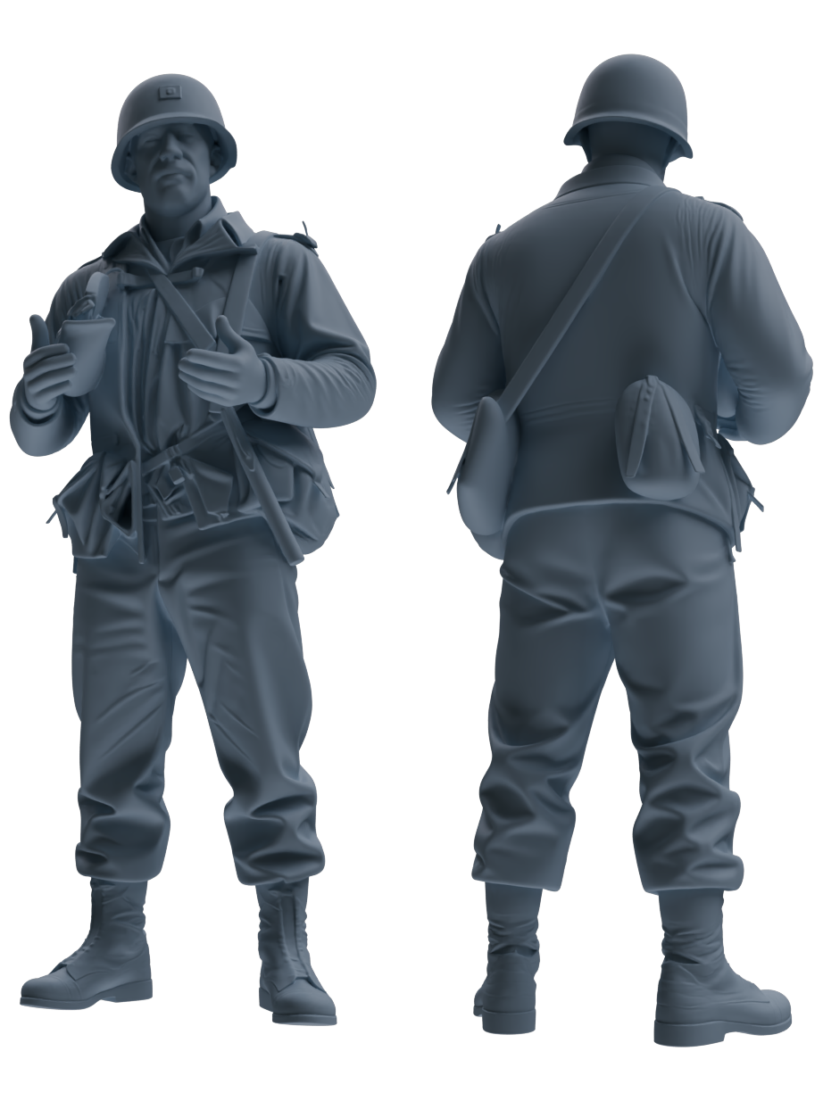 MRY-SFW SSTR067 Miniatures Soldier Model Kit Saving Ryan in Normandy WWII U.S. Army Six-Person Conversation Group