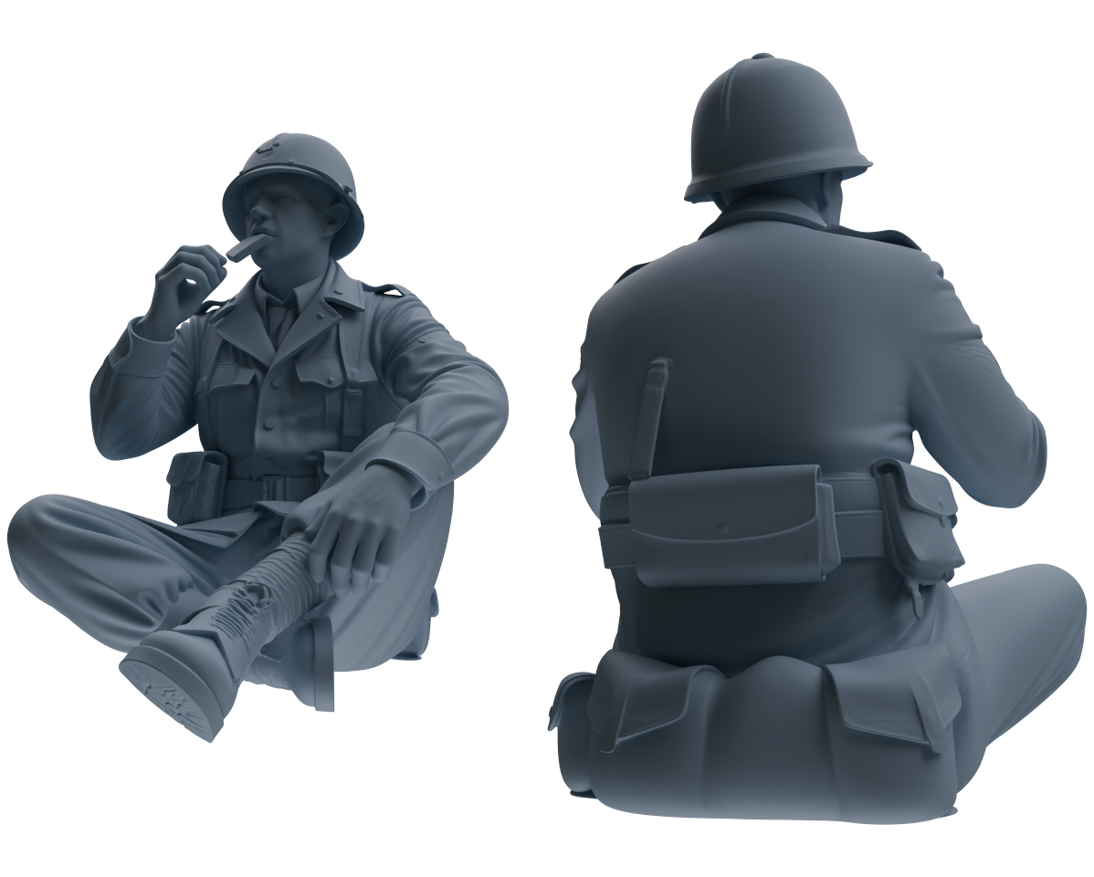 MRY-SFW SSTR053 Miniatures Soldier Model Kit Hacksaw Ridge Rescue Story WWII U.S. Army Six-Person Eating Group