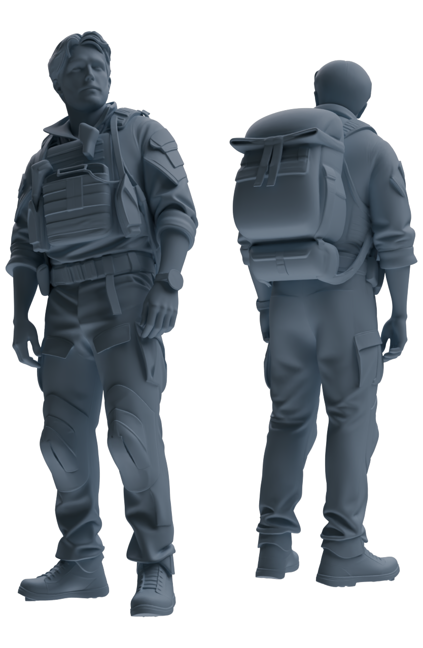 MRY-SFW SSTR025 Miniatures Soldier Model Kit Modern Navy SEAL Six-Person Guard Duty Group