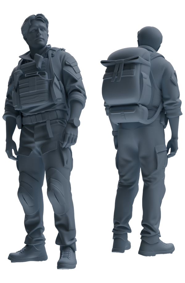 MRY-SFW SSTR025 Miniatures Soldier Model Kit Modern Navy SEAL Six-Person Guard Duty Group