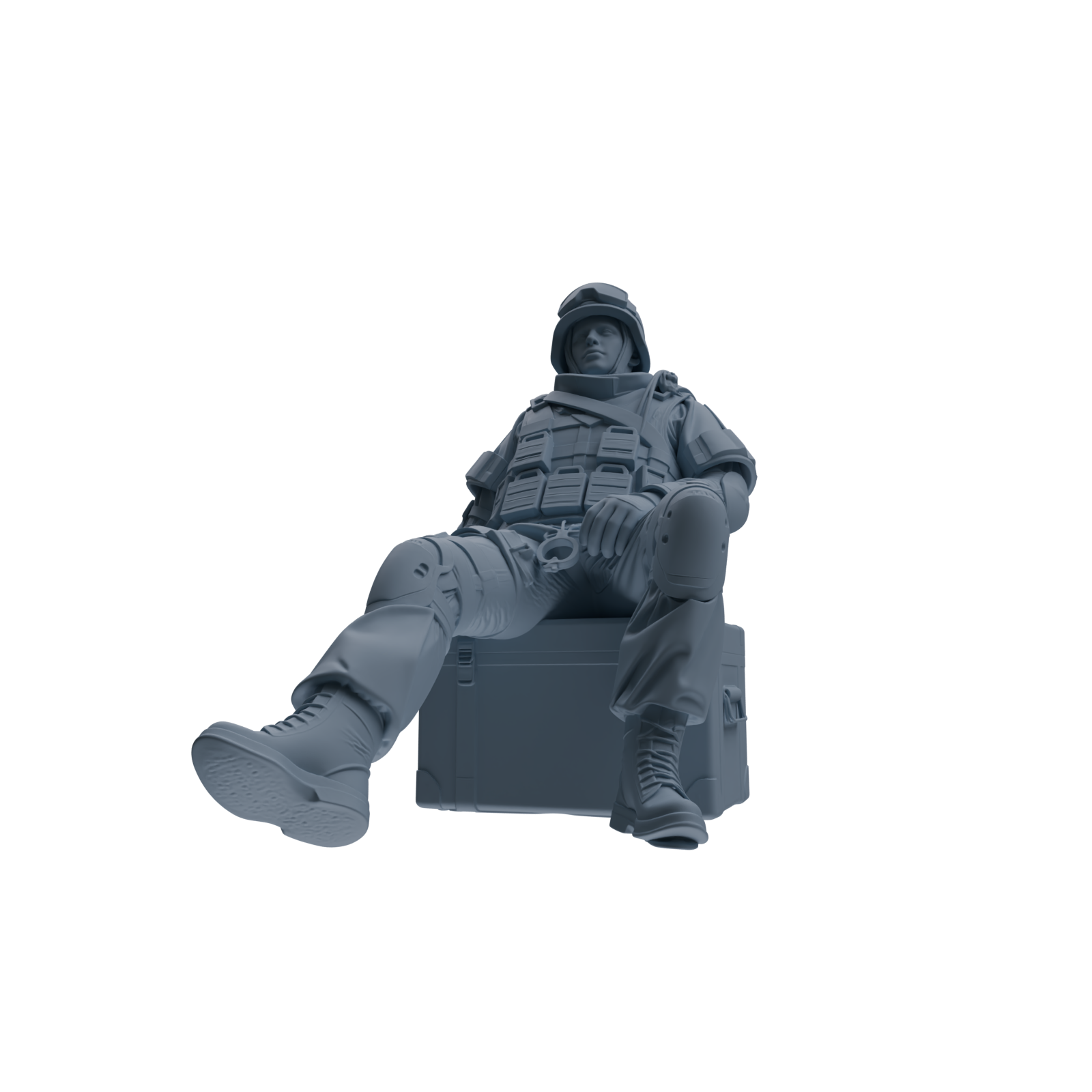 MRY-SFW SSTR332 Modern Counter-Terrorism SWAT Fire Support Operator Rest 2 Four-Person Group
