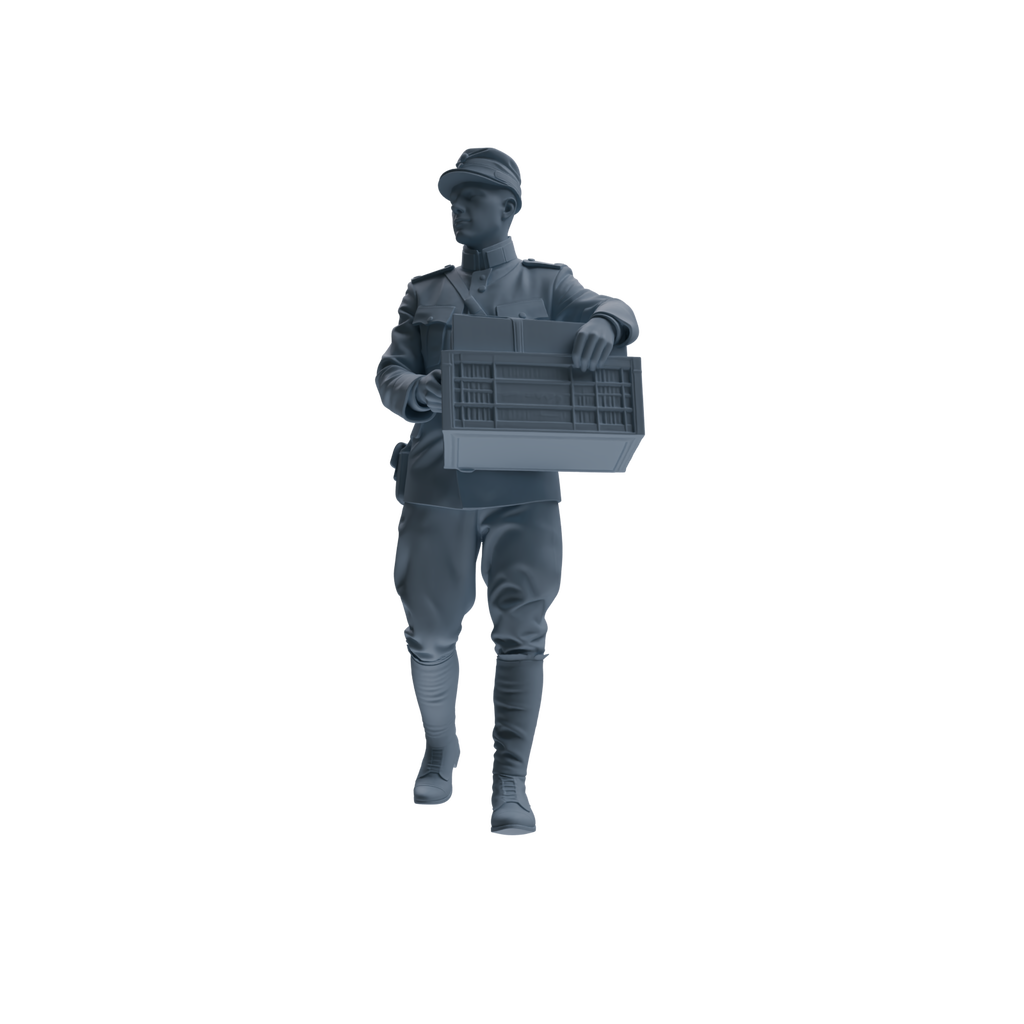 MRY-SFW SSTR258 WWI French Army Logistics Soldier Logistics Four-Person Group