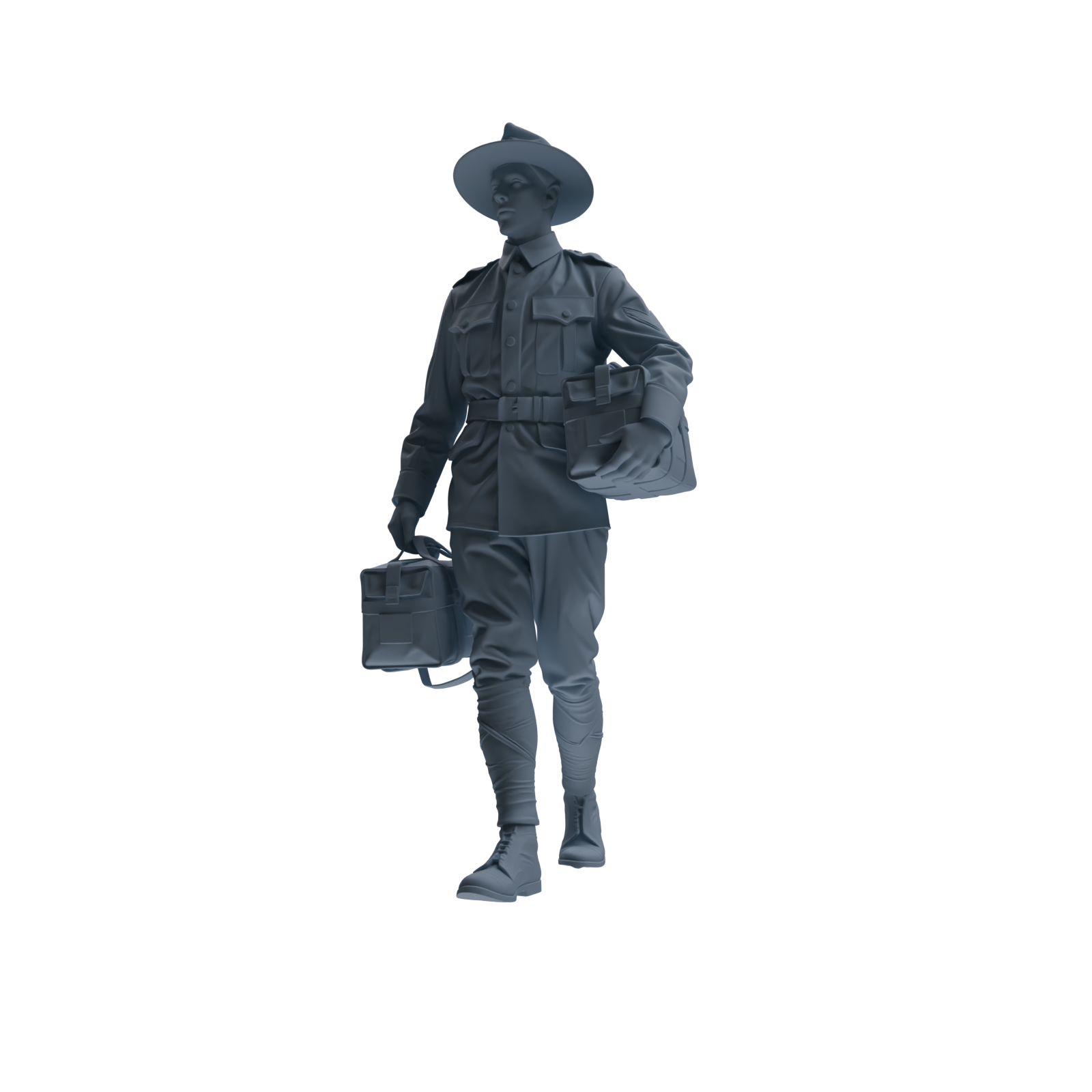 MRY-SFW SSTR264 WWI U.S. Army Logistics Soldier Logistics Four-Person Group