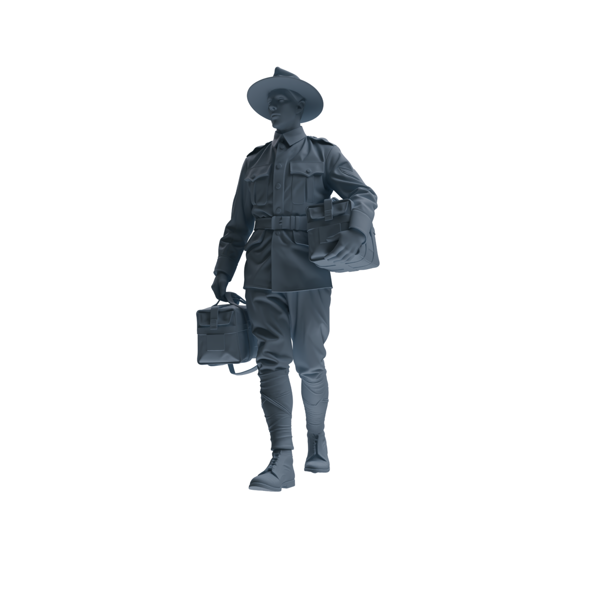 MRY-SFW SSTR264 WWI U.S. Army Logistics Soldier Logistics Four-Person Group — detail view 3