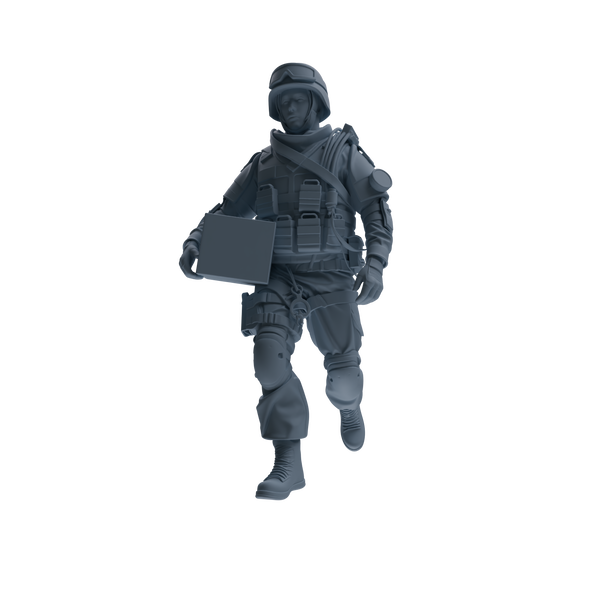 MRY-SFW SSTR326 Modern Counter-Terrorism SWAT Suppressor Logistics Four-Person Group