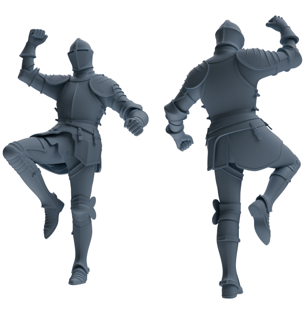 MRY-SFW SSTR090 Miniatures Soldier Model Kit Medieval Knight Six-Person Celebration Group
