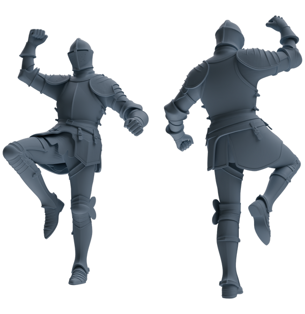 MRY-SFW SSTR090 Miniatures Soldier Model Kit Medieval Knight Six-Person Celebration Group
