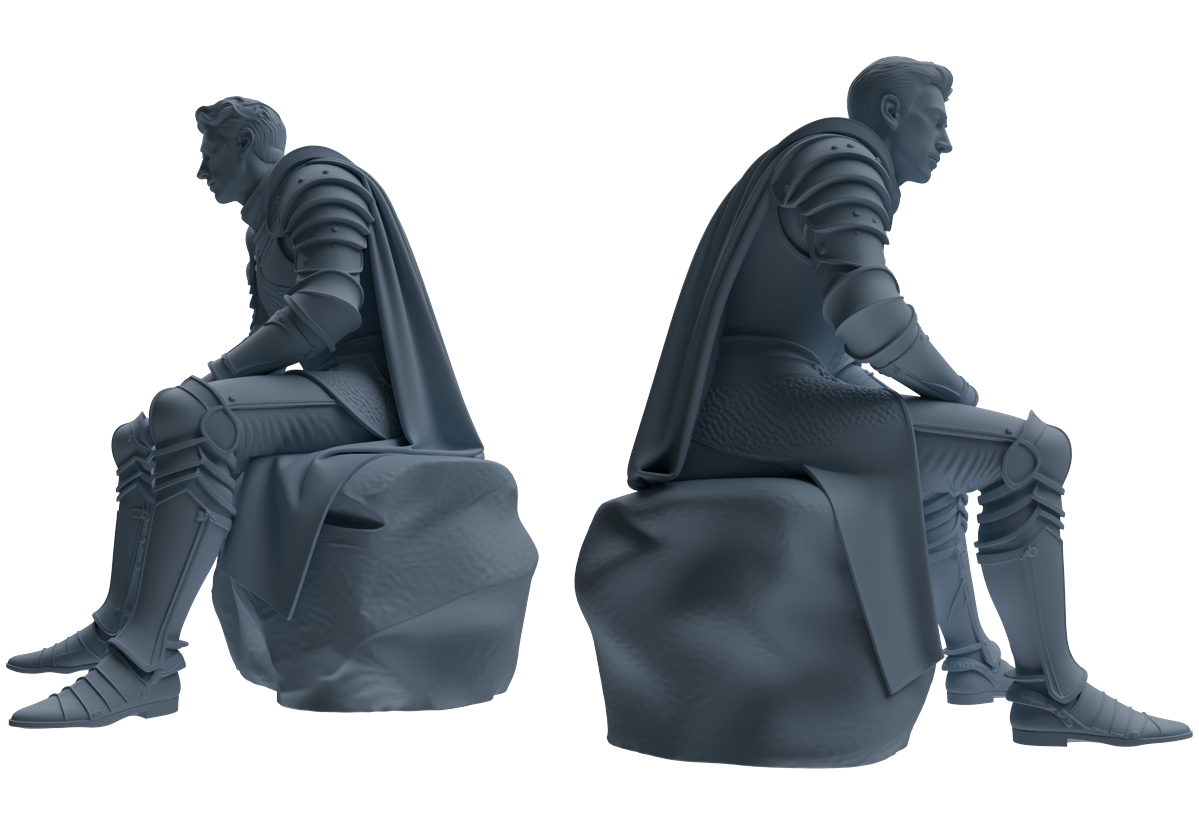 MRY-SFW SSTR078 Miniatures Soldier Model Kit Medieval Knight Without Helmet Five-Person Conversation Group