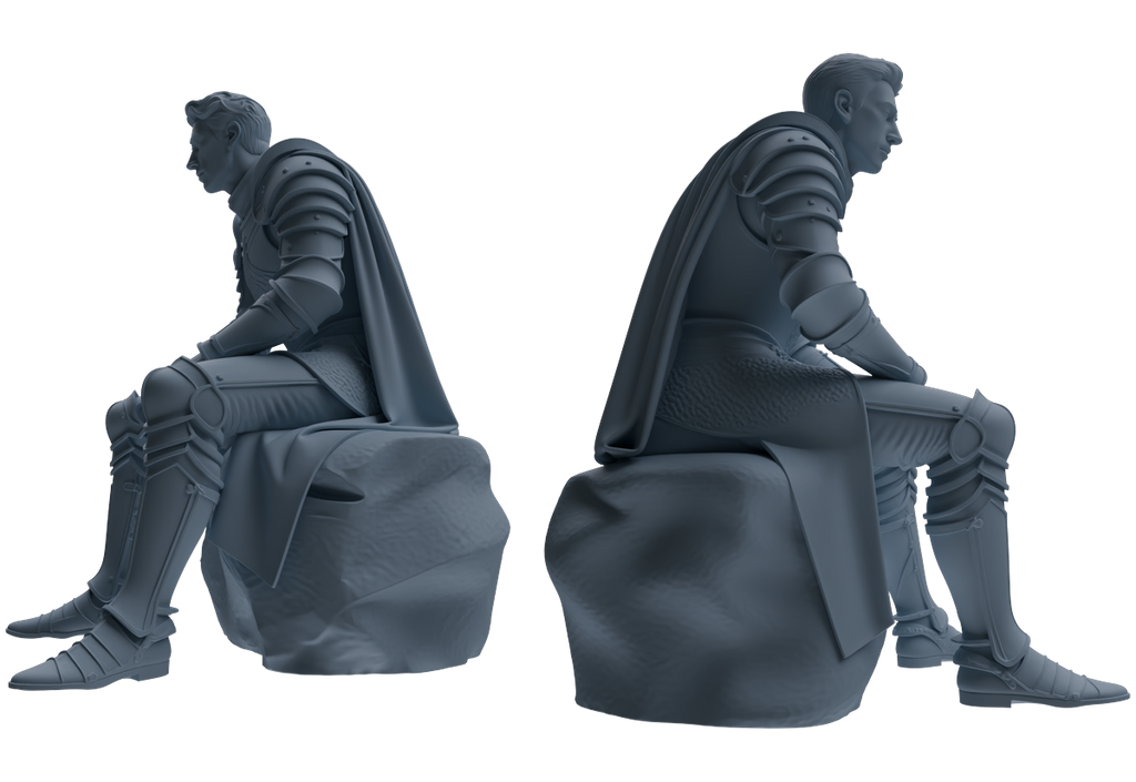 MRY-SFW SSTR078 Miniatures Soldier Model Kit Medieval Knight Without Helmet Five-Person Conversation Group