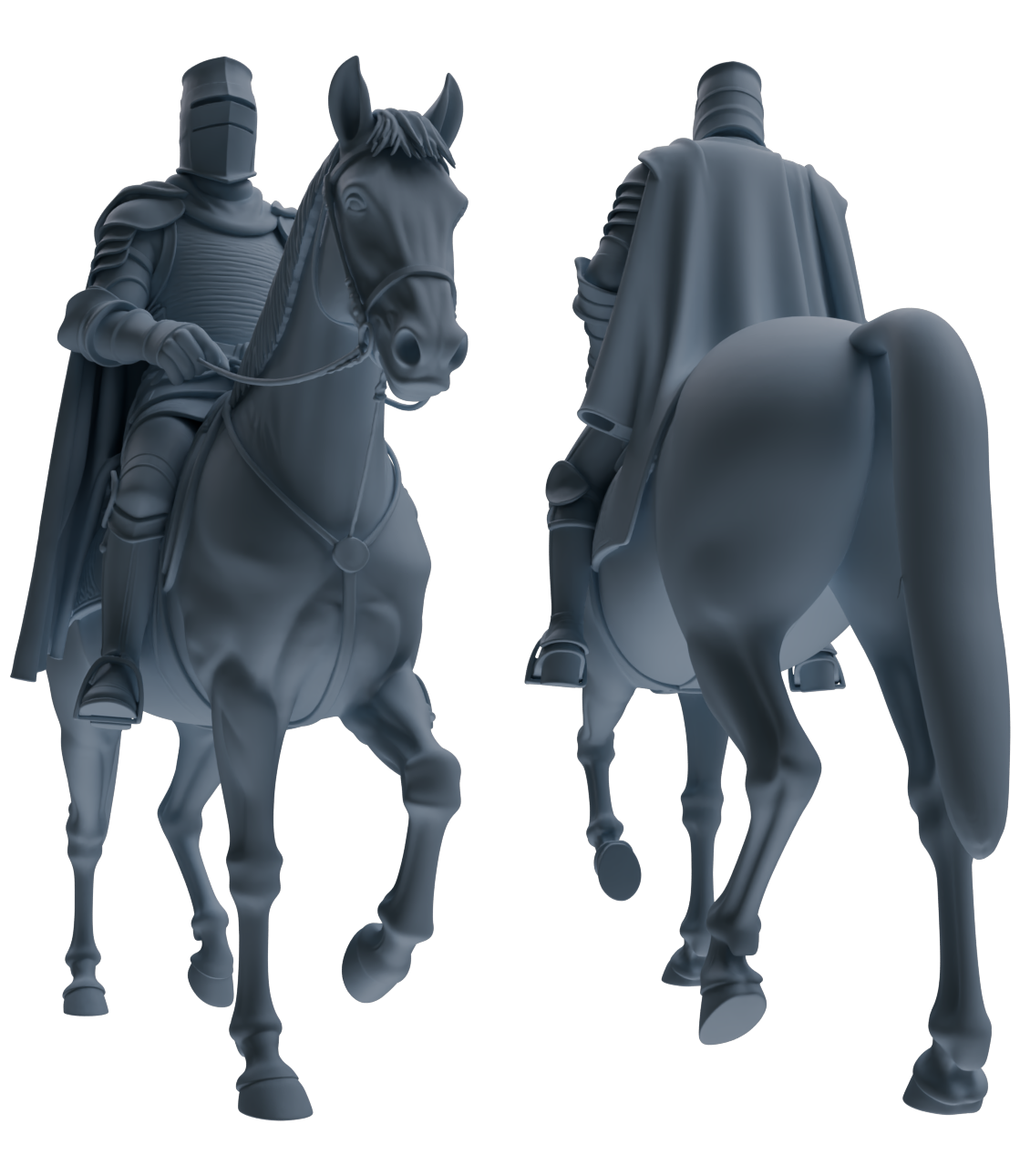 MRY-SFW SSTR087 Miniatures Soldier Model Kit Medieval Knight Five-Person Escort Group