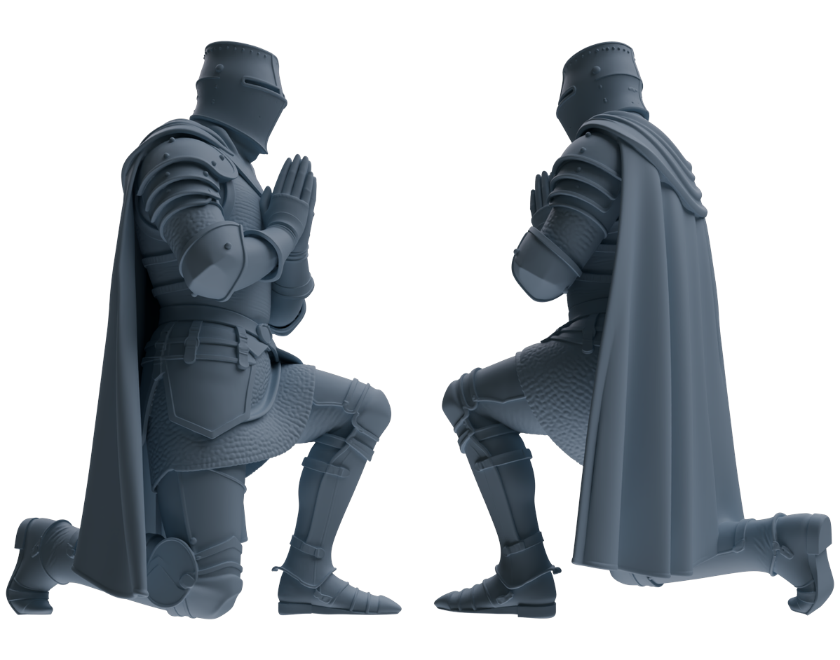 MRY-SFW SSTR085 Miniatures Soldier Model Kit Medieval Knight Five-Person Confession Group