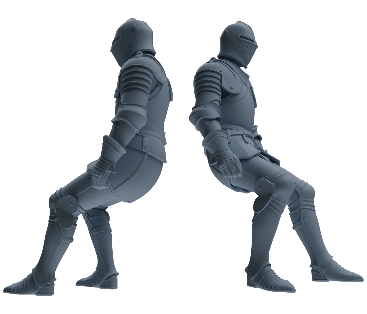 MRY-SFW SSTR095 Miniatures Soldier Model Kit Medieval Knight Six-Person Rest Group 2