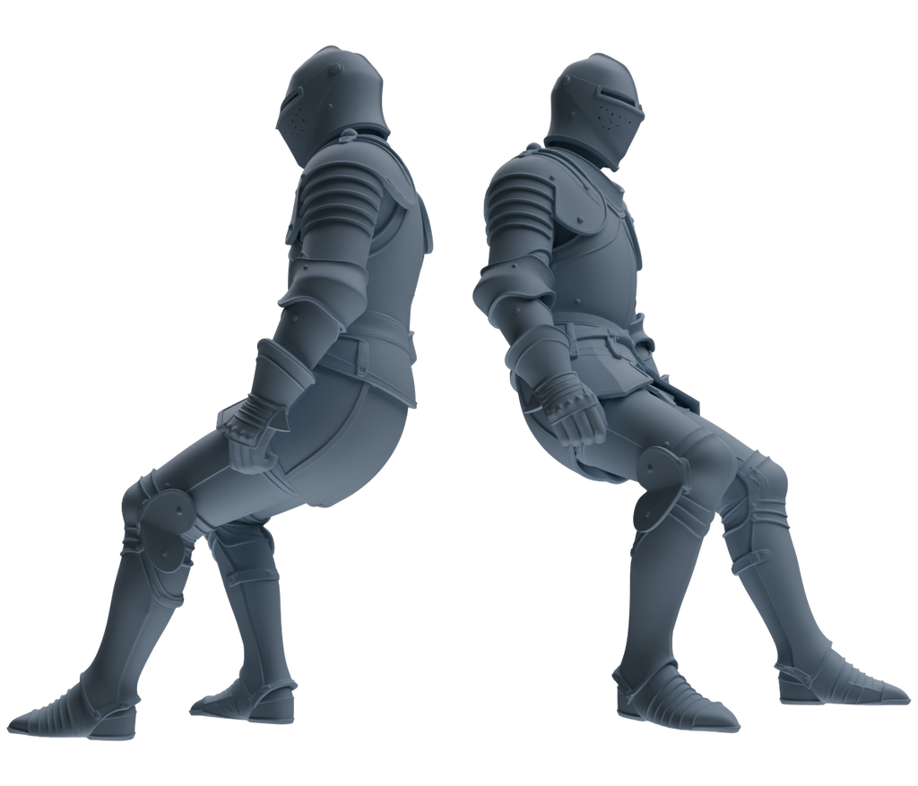 MRY-SFW SSTR095 Miniatures Soldier Model Kit Medieval Knight Six-Person Rest Group 2