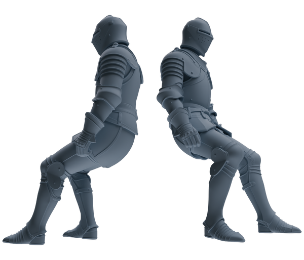MRY-SFW SSTR095 Miniatures Soldier Model Kit Medieval Knight Six-Person Rest Group 2