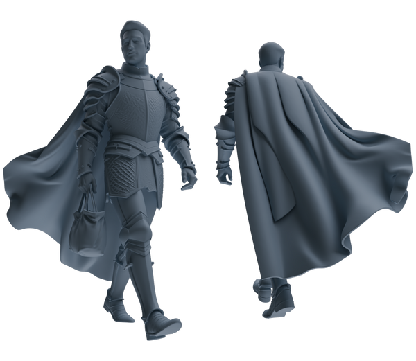 MRY-SFW SSTR084 Miniatures Soldier Model Kit Medieval Knight Five-Person Supply Carrying Group