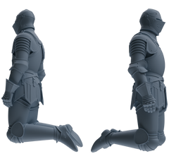 MRY-SFW SSTR083 Miniatures Soldier Model Kit Medieval Knight Without Helmet Five-Person Proclamation Group