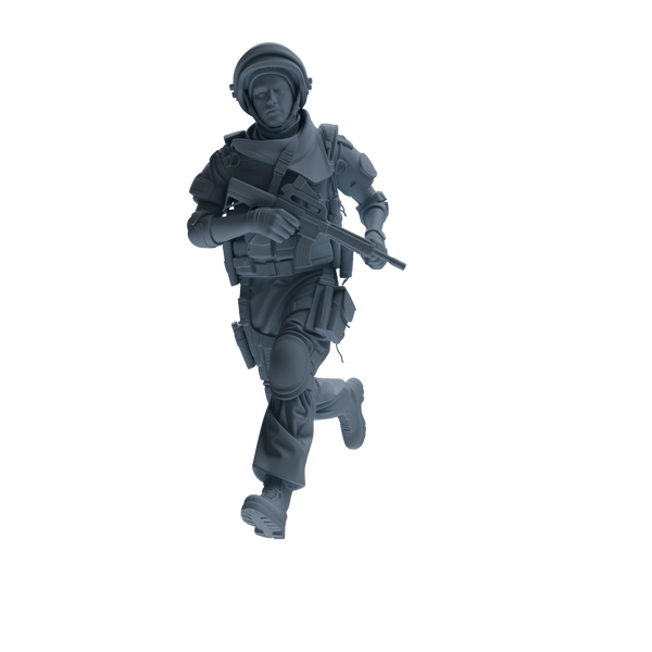 MRY-SFW SSTR325 Modern Counter-Terrorism SWAT Shield Bearer Combat 4 Three-Person Group
