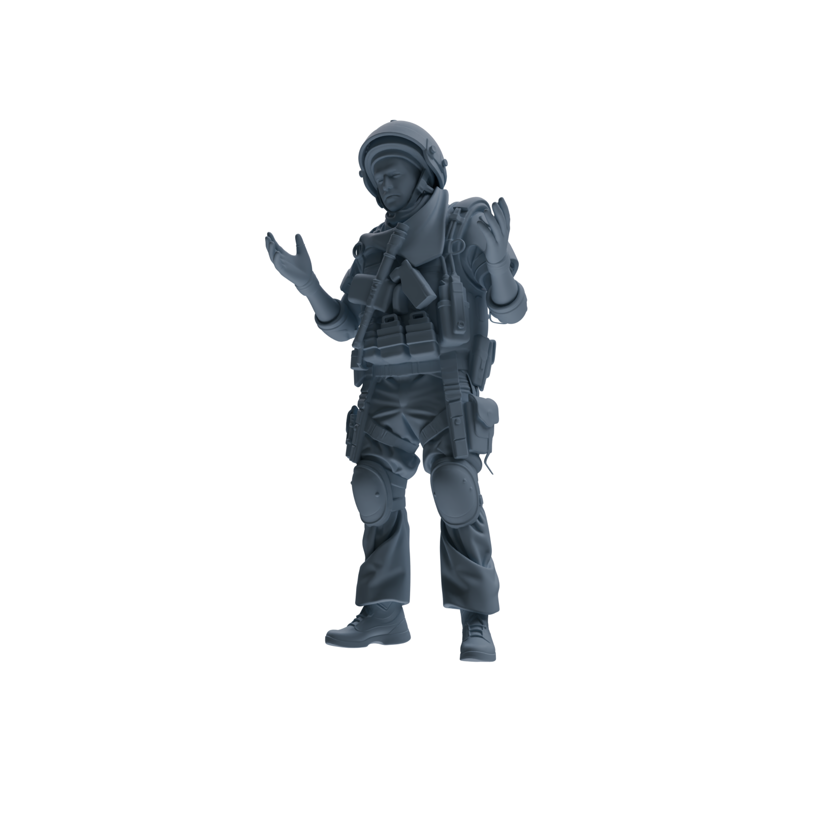 MRY-SFW SSTR315 Modern Counter-Terrorism SWAT Shield Bearer Conversation Four-Person Group