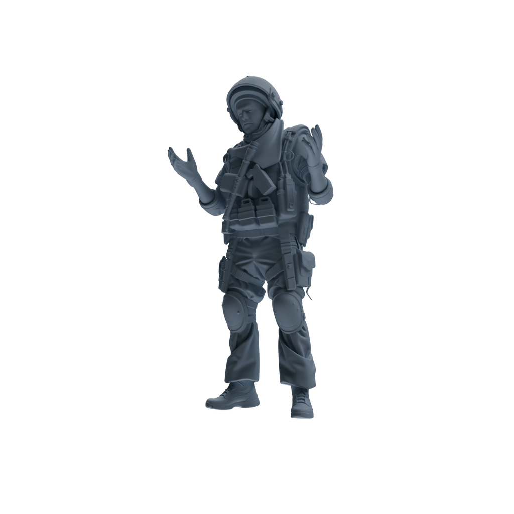MRY-SFW SSTR315 Modern Counter-Terrorism SWAT Shield Bearer Conversation Four-Person Group