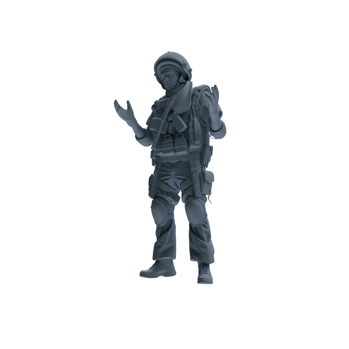 MRY-SFW SSTR315 Modern Counter-Terrorism SWAT Shield Bearer Conversation Four-Person Group — detail view 3