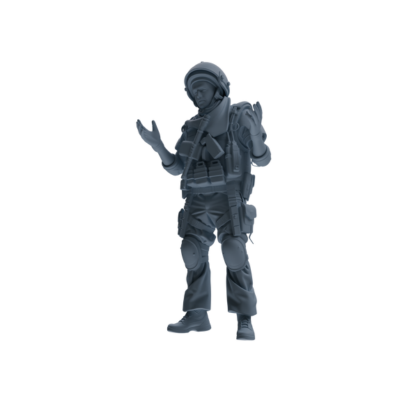 MRY-SFW SSTR315 Modern Counter-Terrorism SWAT Shield Bearer Conversation Four-Person Group