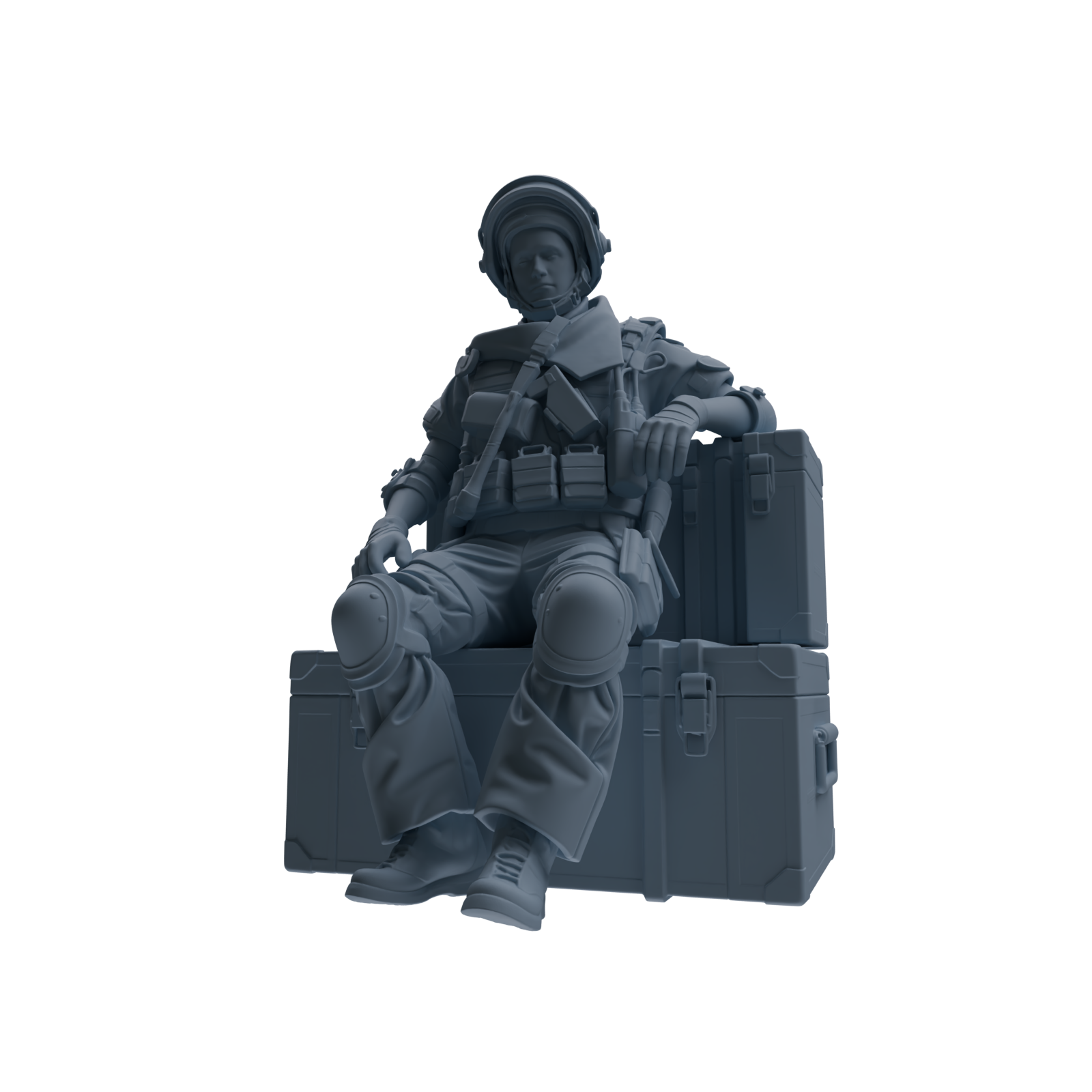 MRY-SFW SSTR319 Modern Counter-Terrorism SWAT Shield Bearer Rest 2 Four-Person Group