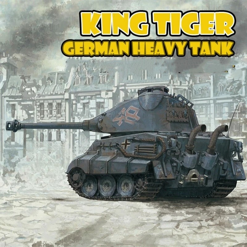 MENG WWT-003 German Heavy Tank King Tiger [Q Edition] — scale model kit