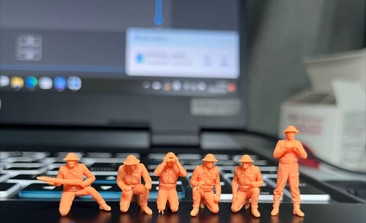6-person British artillery unit from World War II – can be created in various scales for communication purposes. LSSNo41 1/35/48/64/72/87/100/144 — scale model kit