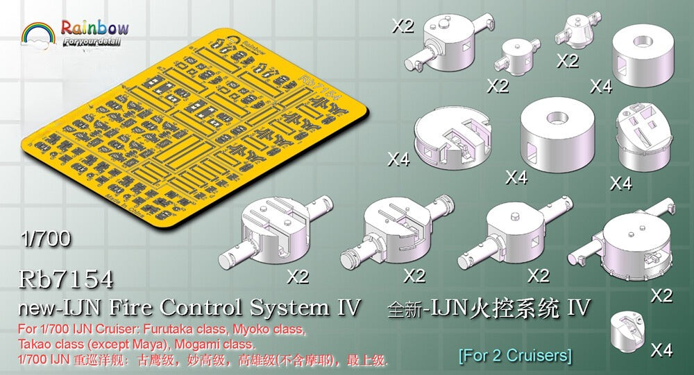 Rainbow Resin 1/700 new-IJN Fire Control System IV [32 Resin parts,1 PE] RB7154