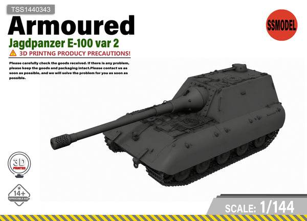 SSMODEL 1/144 Jagdpanzer E-100 var Tank Resin Model Kit TSS1440343