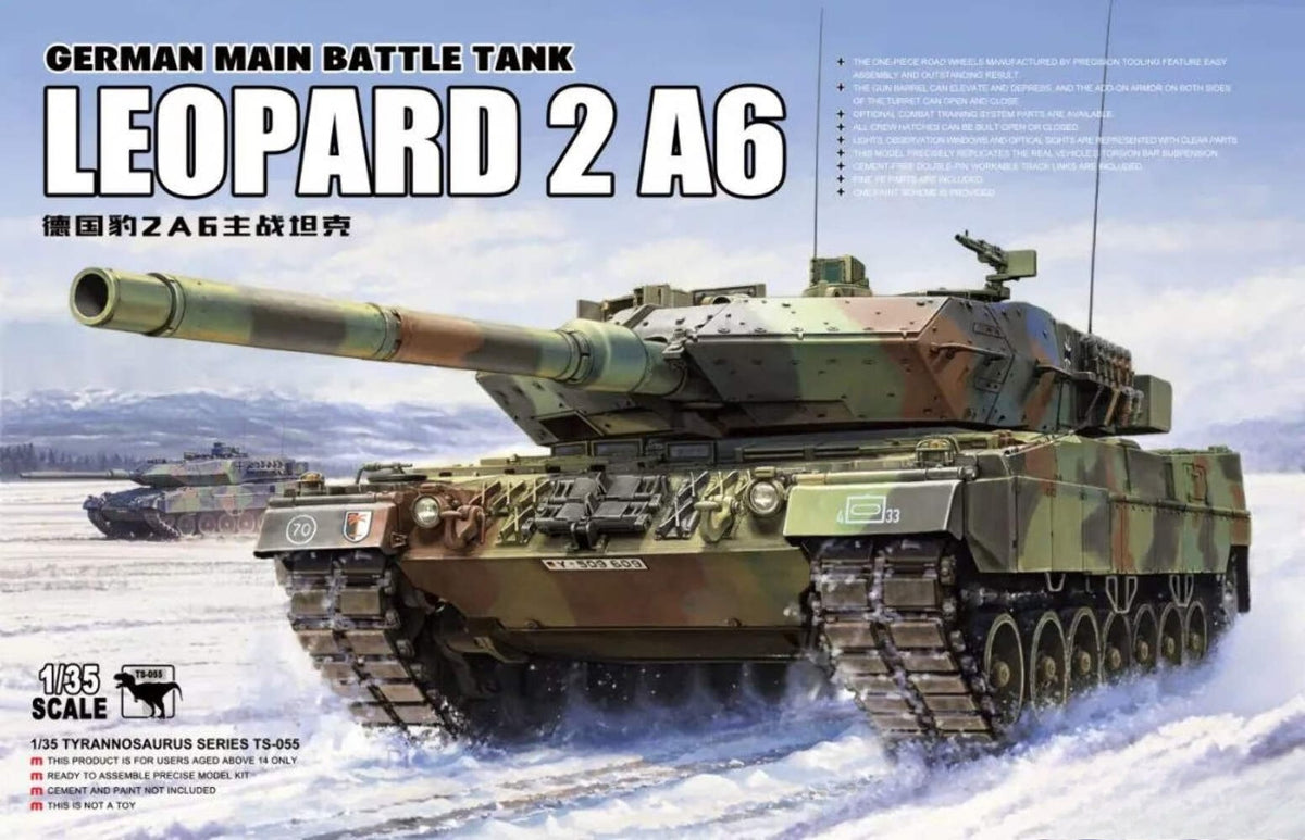 Meng TS055 1/35 Leopard 2A6 - German Main Battle Tank — scale model kit