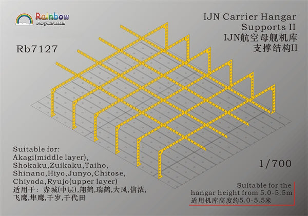 Rainbow PE 1/700 IJN Carrier Hangar Supports II Photo-Etched RB7127