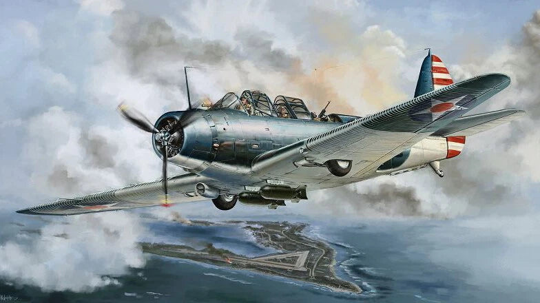 Great Wall Hobby L4809 1/48 DOUGLAS TBD-1 "DEVASTATOR" VT-6 AT WAKE ISLAND 1942 Main image