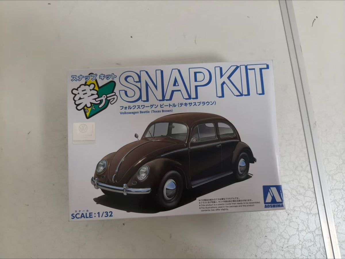 Aoshima AO-06804 1/32 Model Car Snap Kit 20-TB VW Volkswagen Beetle Texas Brown — detail view 5
