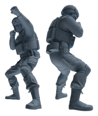 Detail view of MRY-SFW LYGR632 Modern Airborne Division Six-Person Combat Model