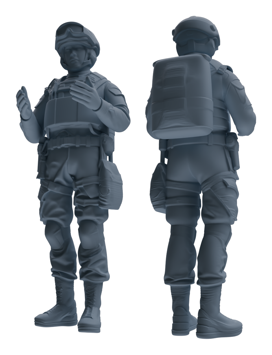 Detail view of MRY-SFW LYGR630 Modern Airborne Division Six-Person Daily 2 Model