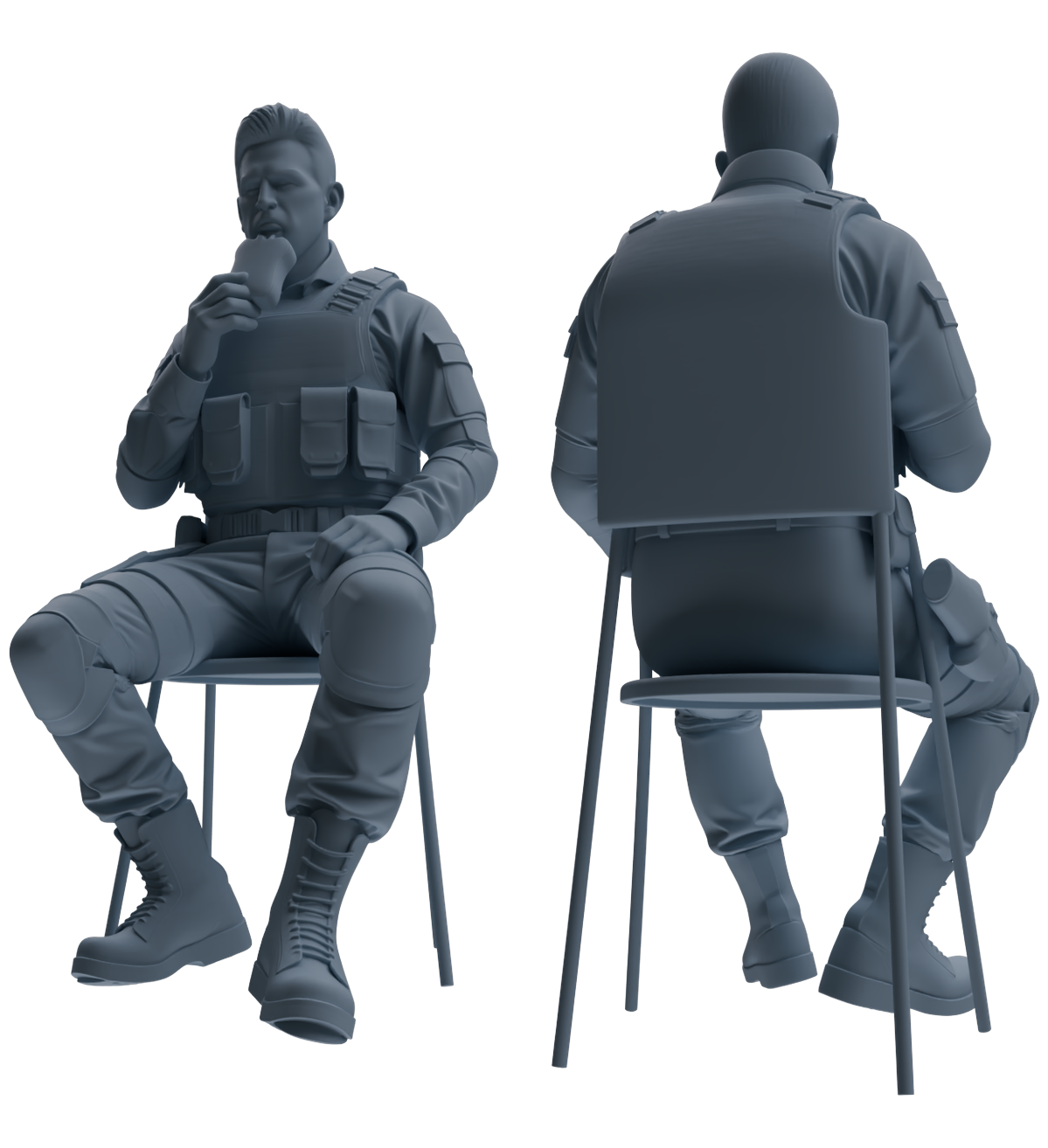 MRY-SFW SSTR012  Miniatures Soldier Model Kit Modern Navy SEAL Six-Person Eating Group